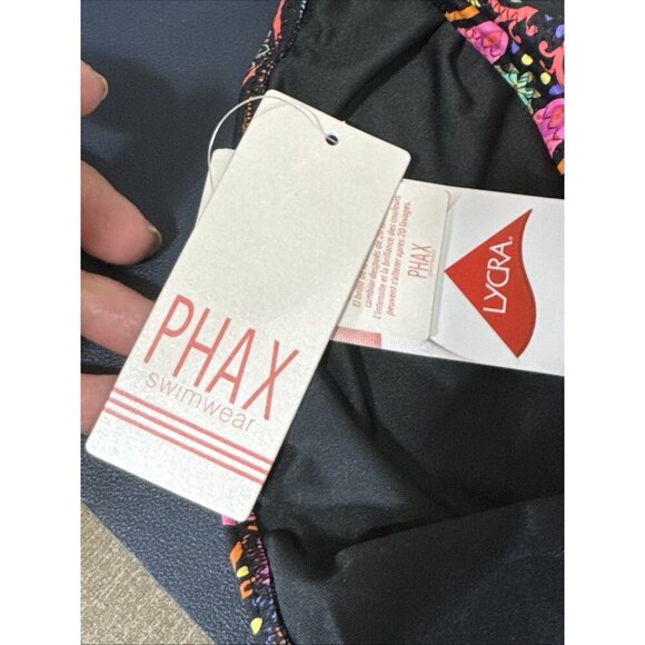 Phax Women's L Bikini Swim Bottom Black Multi Floral NWT - Picture 10 of 15